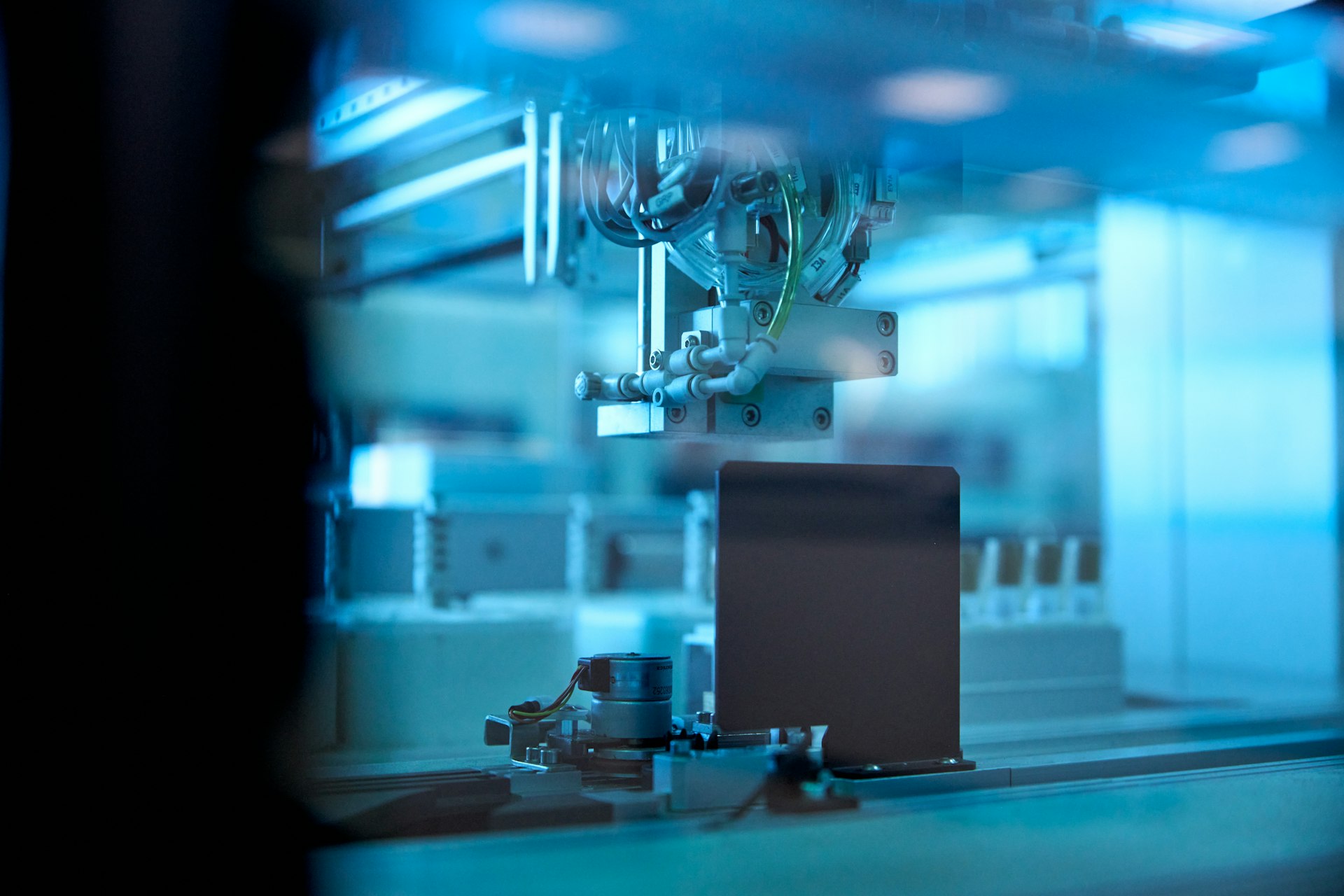 Industrial machines under maintenance