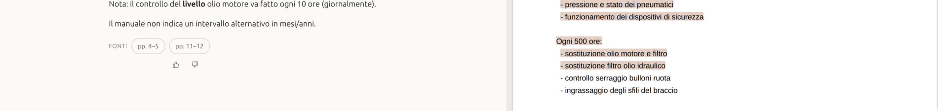 Metis's clickable citation buttons next to the matching highlighted paragraph in the original document